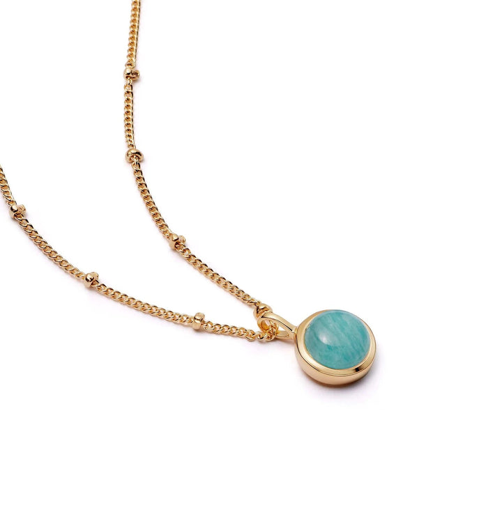 Daisy London 18ct Gold Plate Amazonite Healing Stone Necklace - MococoDaisy LondonHN1003_GP5056104103609Necklaces