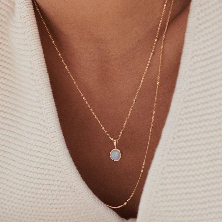 Daisy London 18ct Gold Plate Moonstone Healing Stones Necklace - MococoDaisy LondonHN2011_GPNecklaces