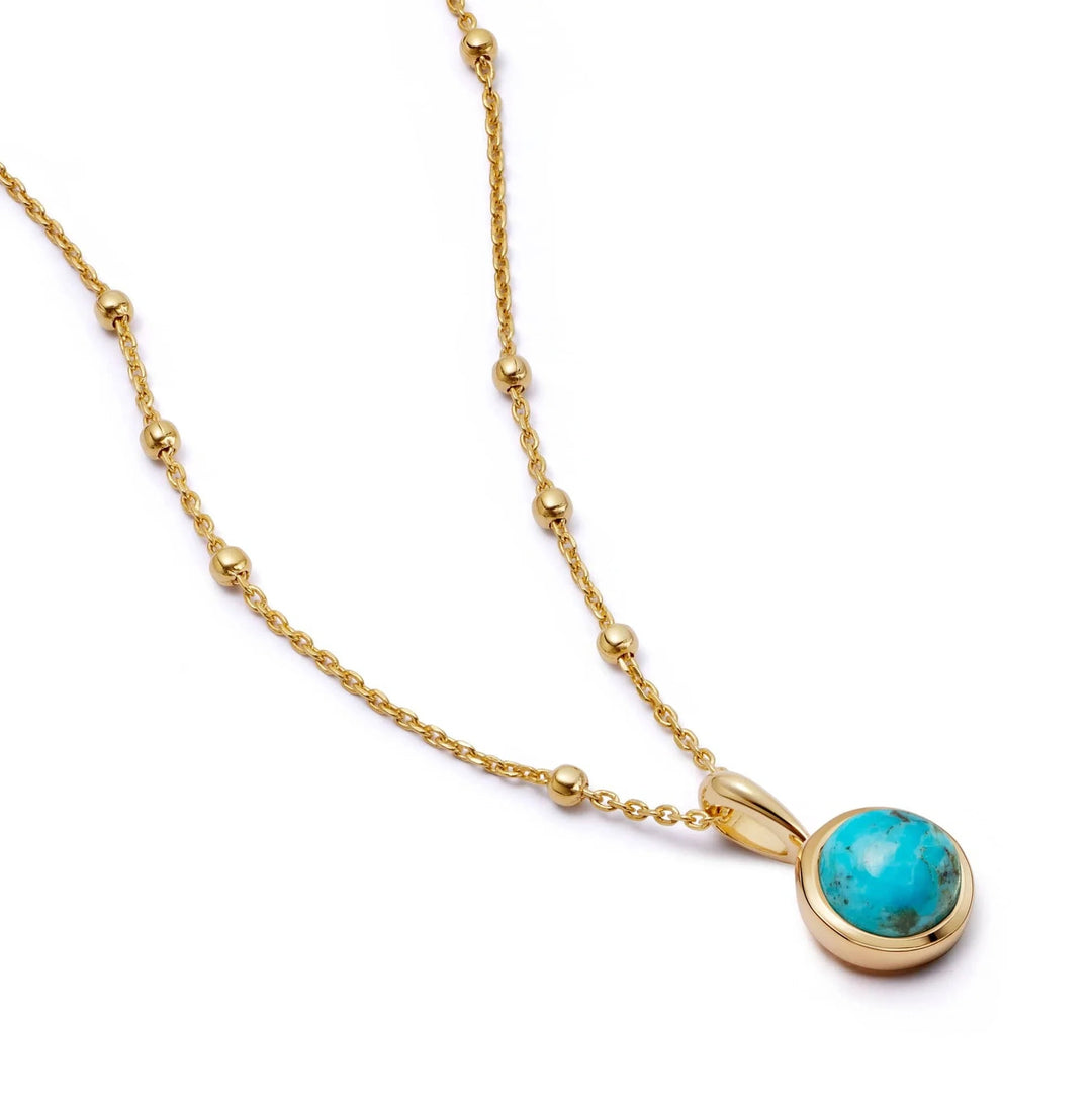 Daisy London 18ct Gold Plate Turquoise Healing Stones Necklace - MococoDaisy LondonHN2010_GPNecklaces