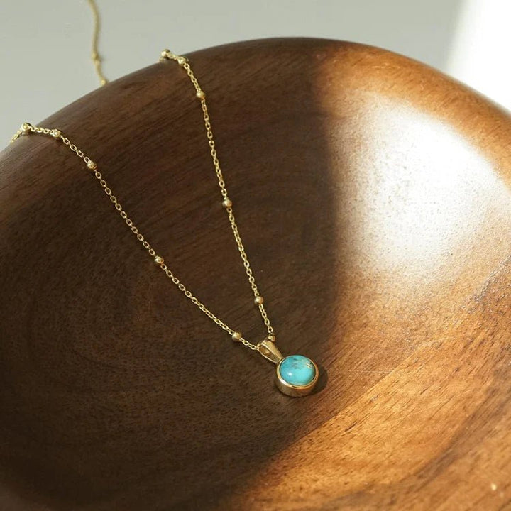 Daisy London 18ct Gold Plate Turquoise Healing Stones Necklace - MococoDaisy LondonHN2010_GPNecklaces