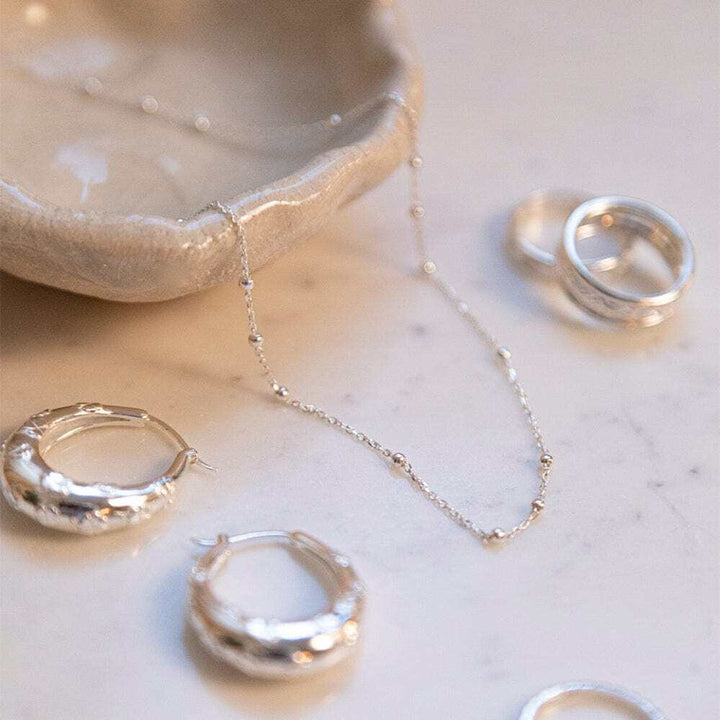 Daisy London Silver Beaded Layering Chain Necklace - MococoDaisy LondonFCBEAD_SLVNecklaces