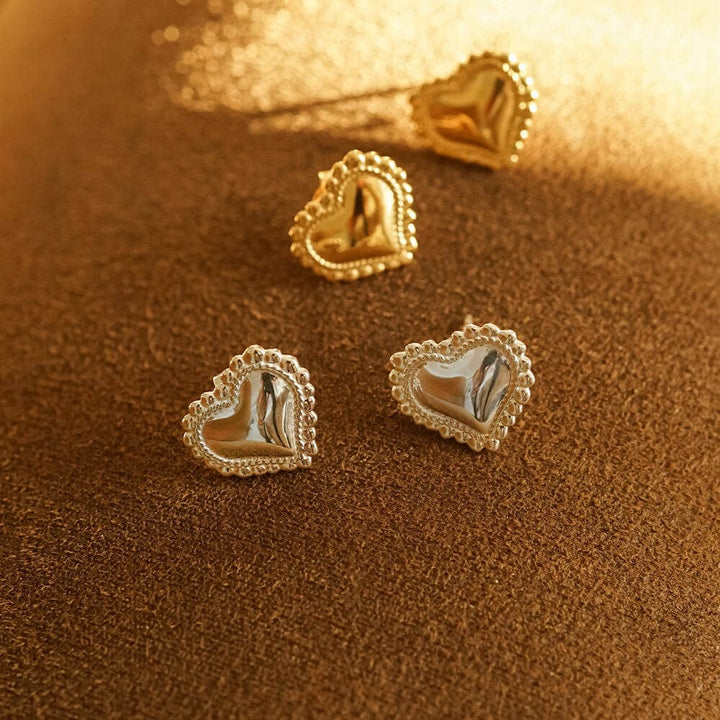 Daisy London Silver Bobble Heart Stud Earrings - MococoDaisy LondonHTE03_SLVEarrings