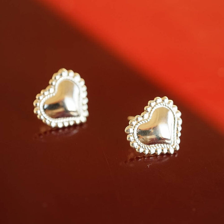 Daisy London Silver Bobble Heart Stud Earrings - MococoDaisy LondonHTE03_SLVEarrings