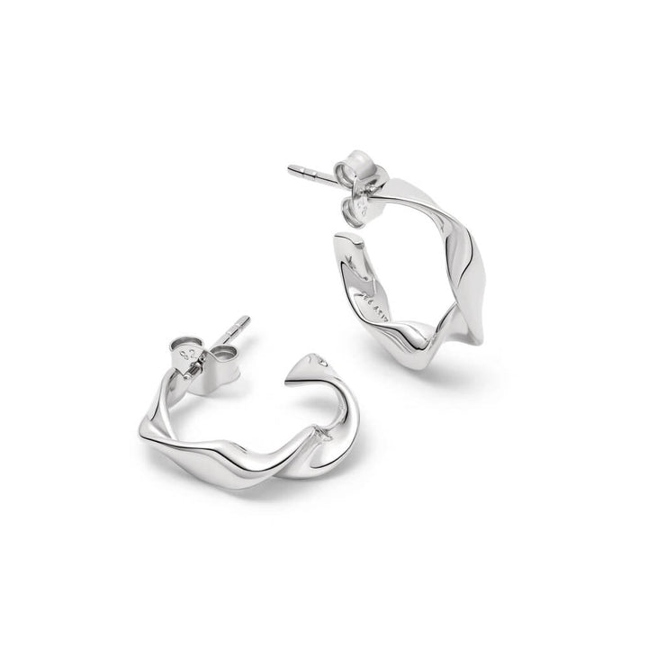 Daisy London Silver Estee Lalonde Flow Midi Hoop Earrings - MococoDaisy London3ELE31_SLVEarrings