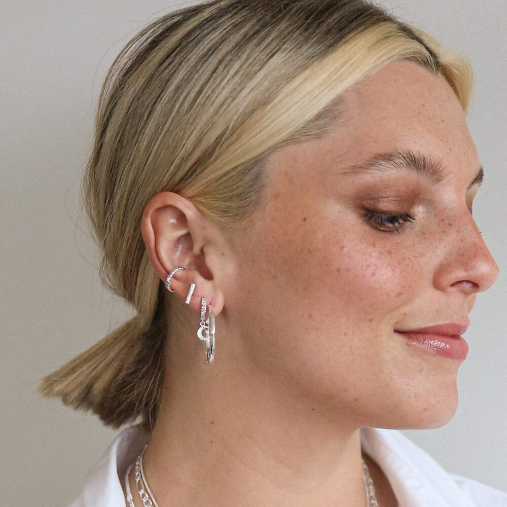 Daisy London Silver Estee Lalonde Goddess Glow Hoop Earrings - MococoDaisy London2ELE23_SLVEarrings