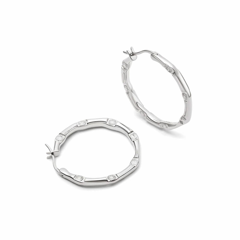 Daisy London Silver Estee Lalonde Goddess Glow Hoop Earrings - MococoDaisy London2ELE23_SLVEarrings