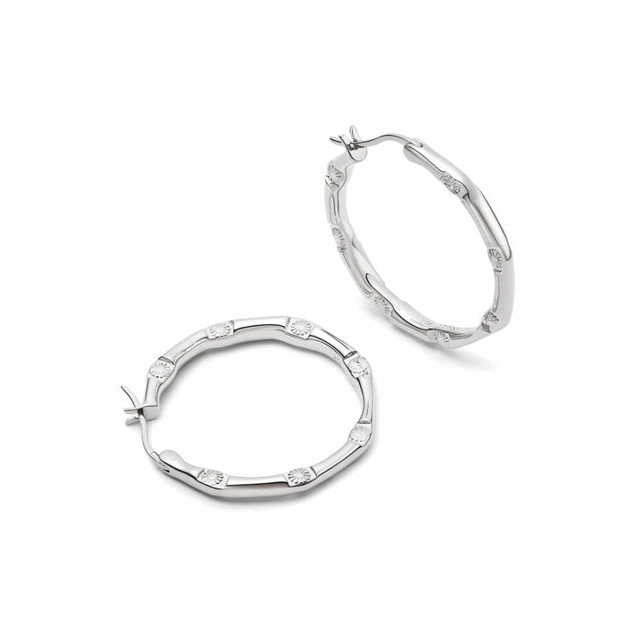 Daisy London Silver Estee Lalonde Goddess Glow Hoop Earrings - MococoDaisy London2ELE23_SLVEarrings