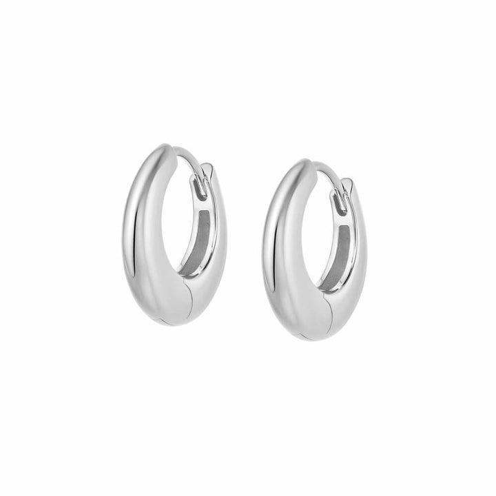 Daisy London Silver Estee Lalonde Midi Dome Hoop Earrings - MococoDaisy London4ELE43_SLVEarrings