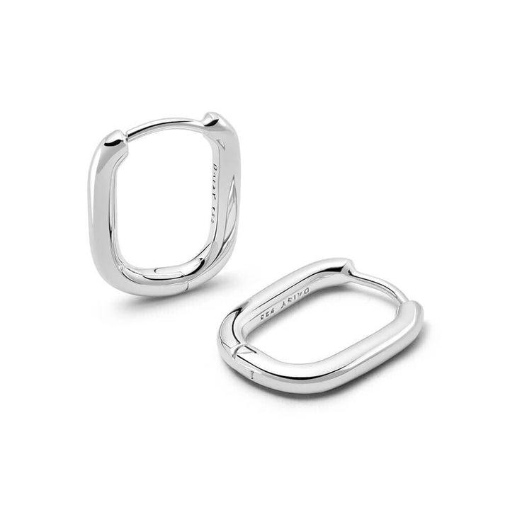 Daisy London Silver Estee Lalonde Mini Square Hoop Earrings - MococoDaisy London4ELE41_SLVEarrings