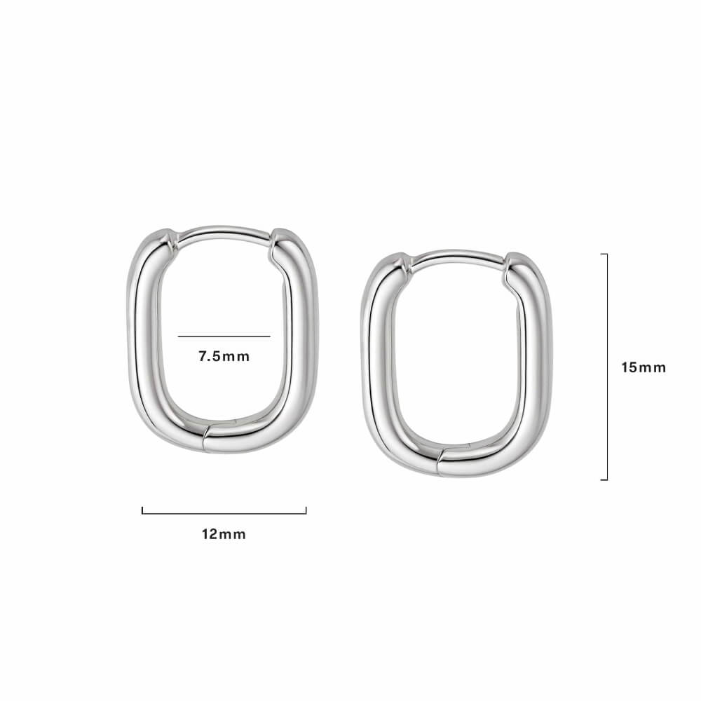 Daisy London Silver Estee Lalonde Mini Square Hoop Earrings - MococoDaisy London4ELE41_SLVEarrings