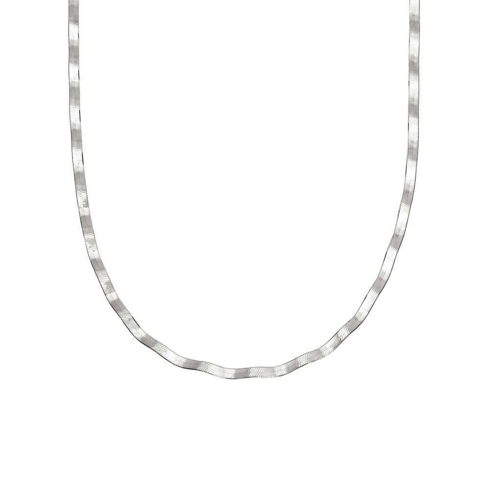 Daisy London Silver Estee Lalonde Wavy Snake Chain Necklace - MococoDaisy London3ELN27_SLVNecklaces