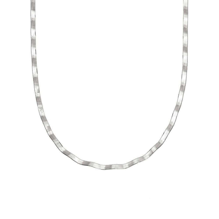 Daisy London Silver Estee Lalonde Wavy Snake Chain Necklace - MococoDaisy London3ELN27_SLVNecklaces