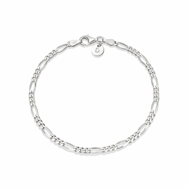 Daisy London Silver Fine Figaro Chain Bracelet image