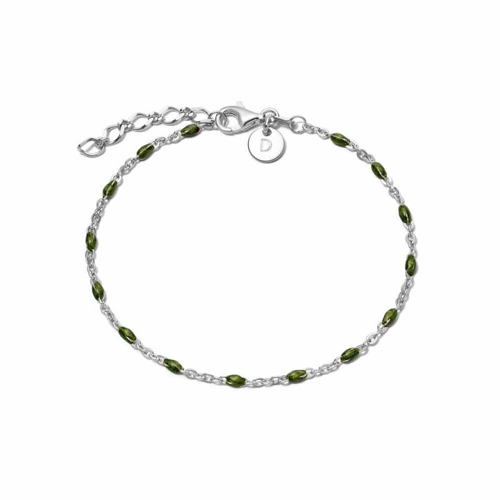 Daisy London Silver Green Enamel Beaded Bracelet - MococoDaisy LondonBBR01_SLVBracelets