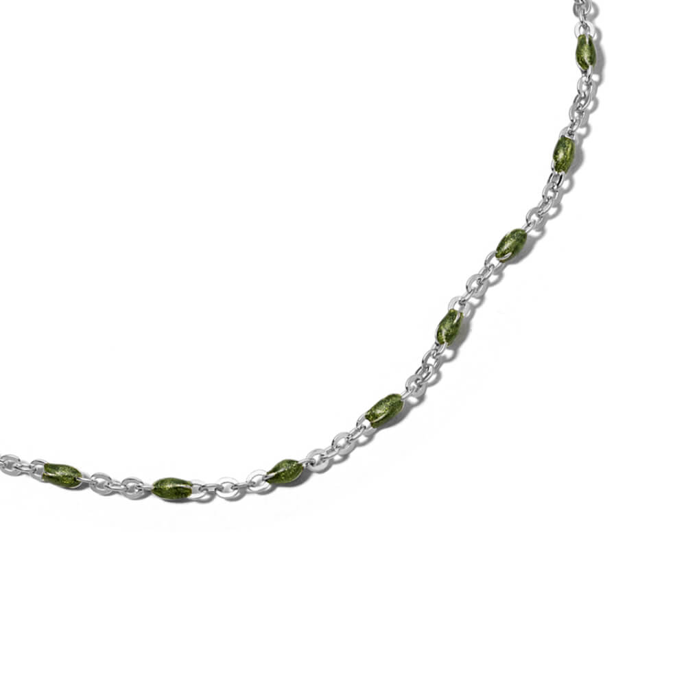 Daisy London Silver Green Enamel Beaded Bracelet - MococoDaisy LondonBBR01_SLVBracelets