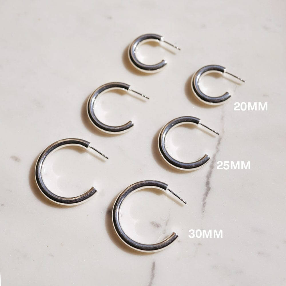 Daisy London Silver Maxi Bold Hoop Earrings - MococoDaisy LondonE3118_SLVEarrings