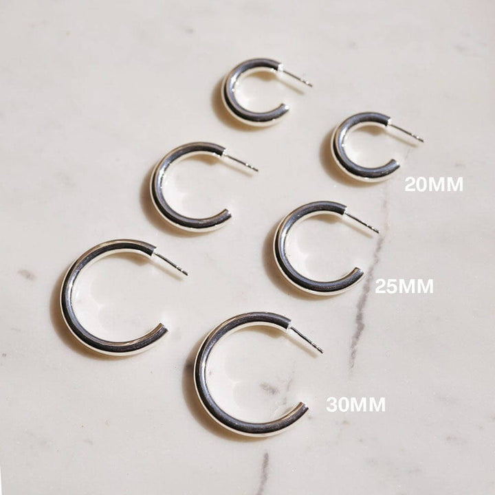 Daisy London Silver Maxi Bold Hoop Earrings - MococoDaisy LondonE3118_SLVEarrings