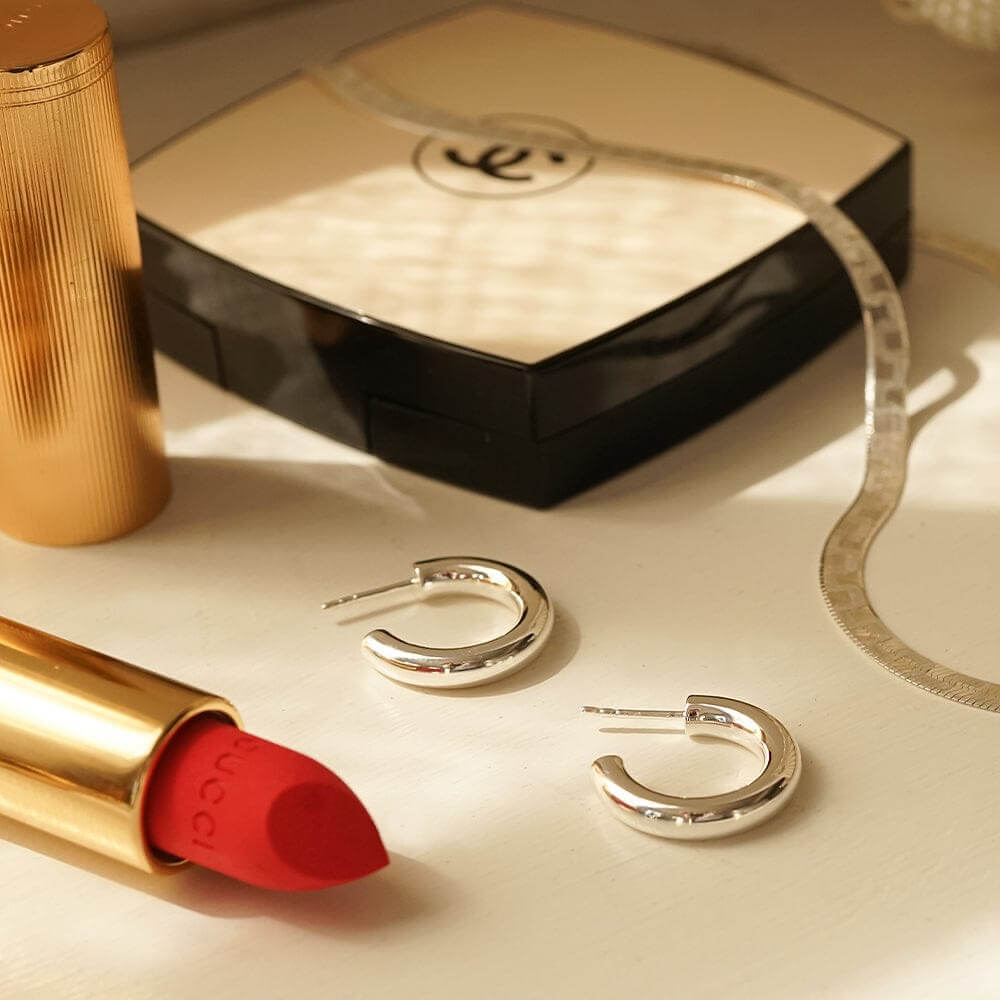 Daisy London Silver Mini Bold Hoop Earrings - MococoDaisy LondonE3120_SLVEarrings