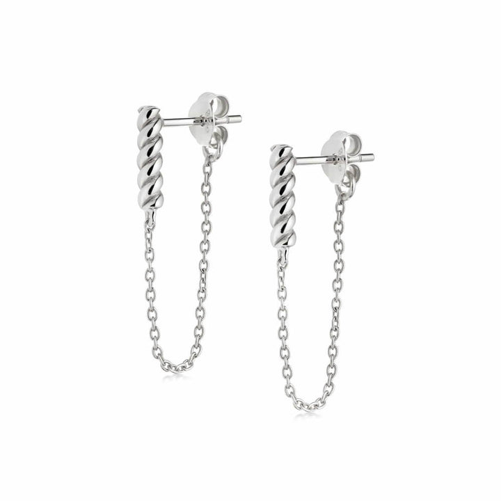 Daisy London Silver Rope And Chain Drop Earrings - MococoDaisy LondonEB8022_SLVEarrings