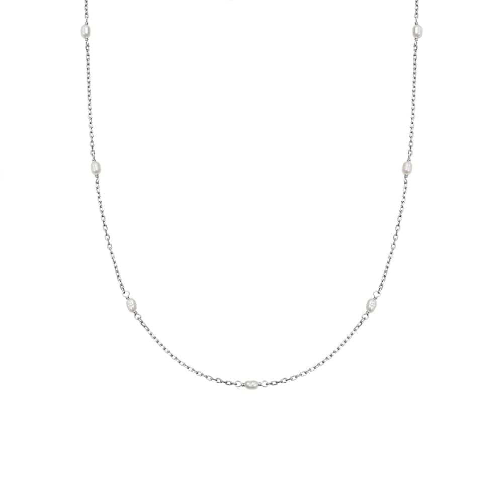 Daisy London Silver Treasures Seed Pearl Chain Necklace - MococoDaisy LondonTN05_SLVNecklaces