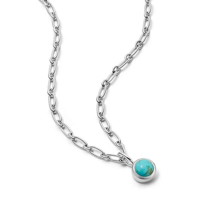 Daisy London Silver Turquoise Chunky Healing Stone Necklace - MococoDaisy LondonHN5010_SLVNecklaces