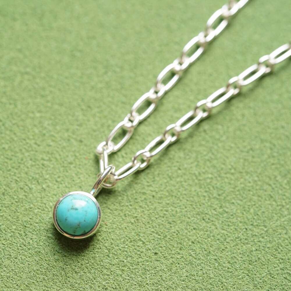 Daisy London Silver Turquoise Chunky Healing Stone Necklace - MococoDaisy LondonHN5010_SLVNecklaces