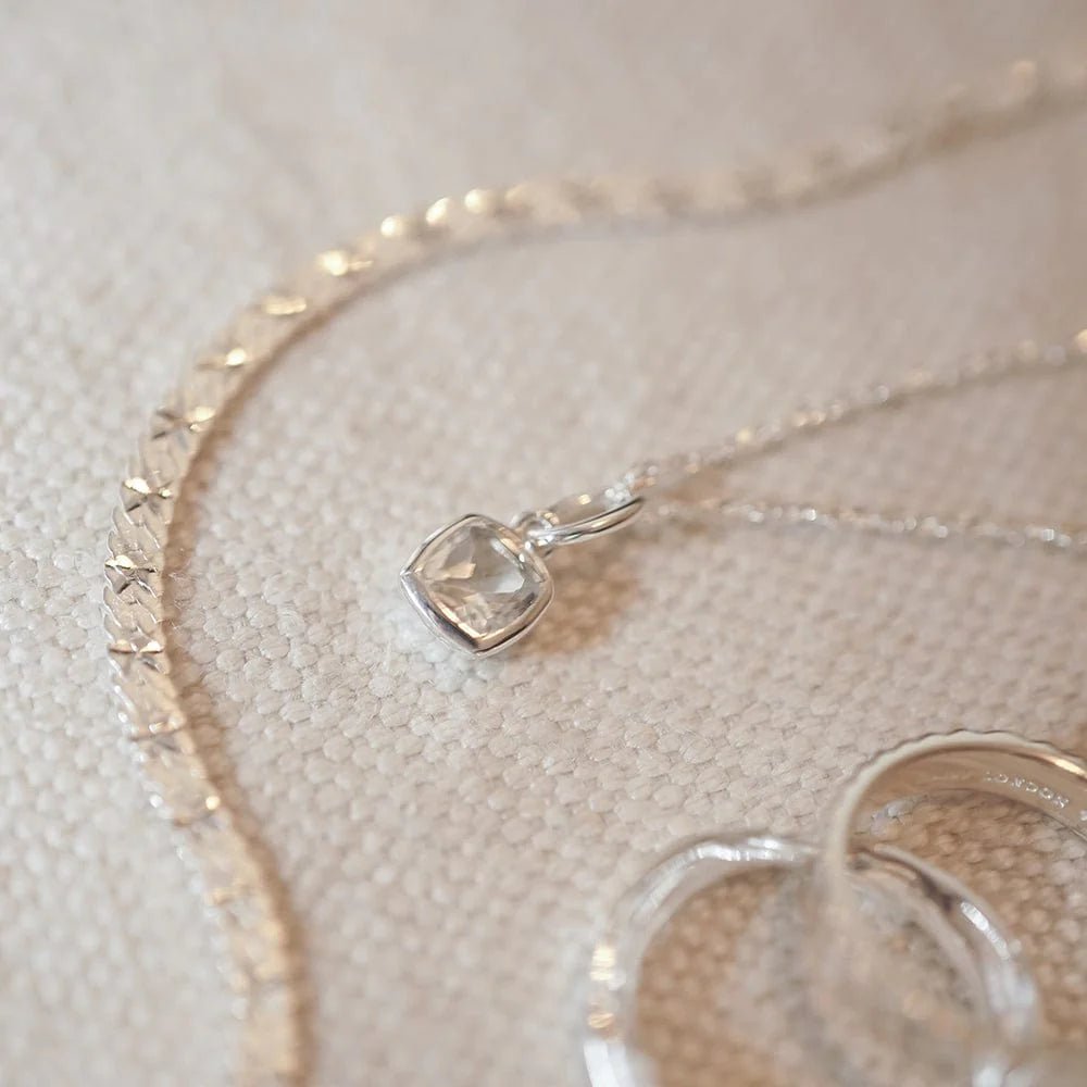 Daisy London Silver White Topaz April Birthstone Charm Pendant - MococoDaisy LondonPBS16_SLV5056104125342Charms & Links