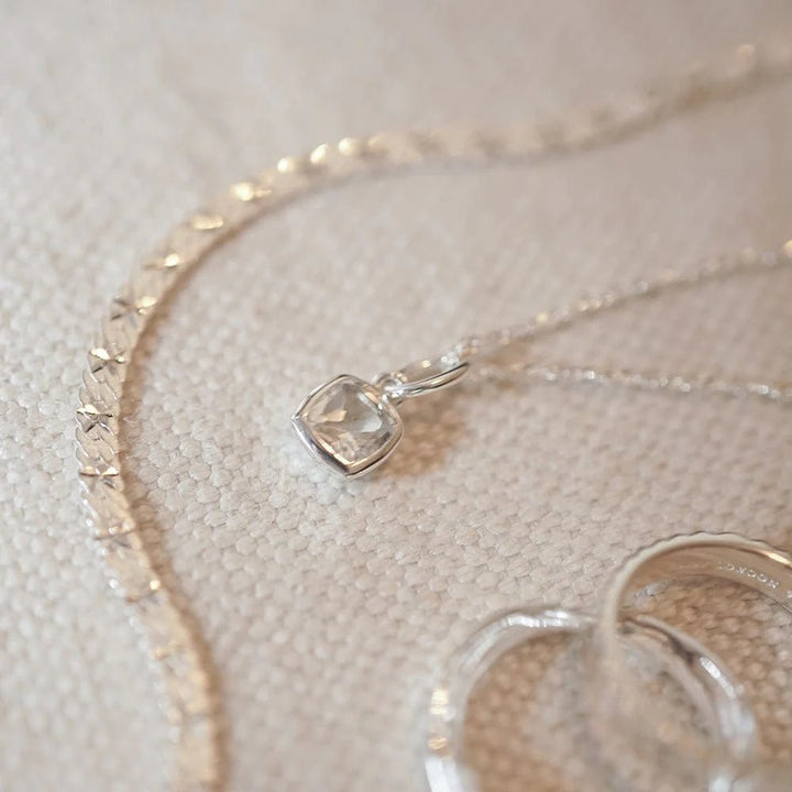 Daisy London Silver White Topaz April Birthstone Charm Pendant - MococoDaisy LondonPBS16_SLV5056104125342Charms & Links