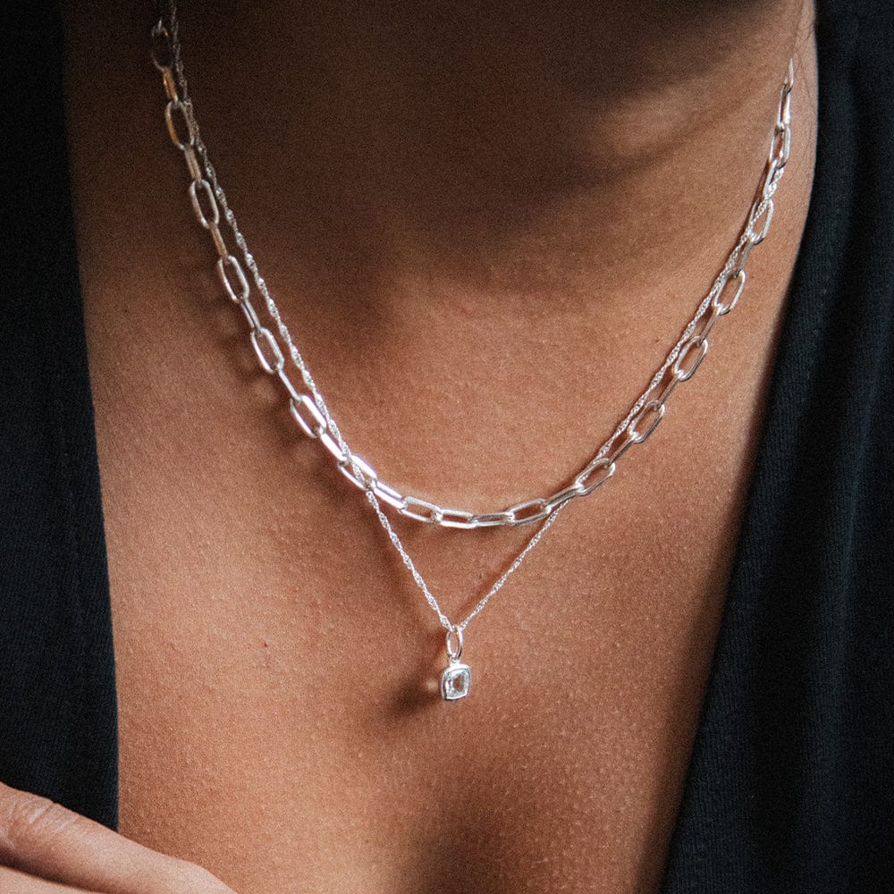 Daisy London Silver White Topaz April Birthstone Charm Pendant - MococoDaisy LondonPBS16_SLV5056104125342Charms & Links