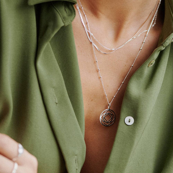 Daisy London Sterling Silver Chakra Necklace-Base Stability image 1