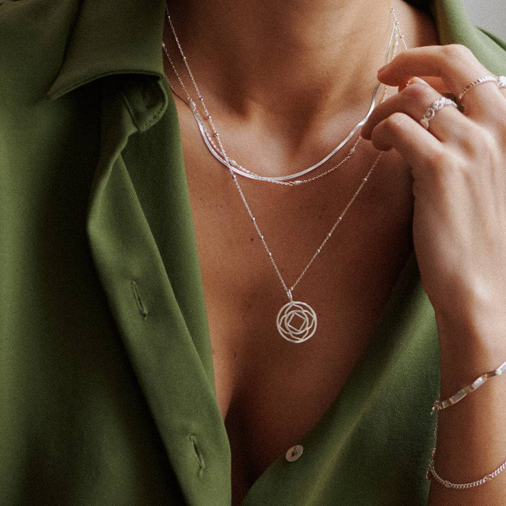 Daisy London Sterling Silver Chakra Necklace-Base Stability image 3