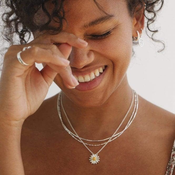 Daisy London Sterling Silver English Daisy 12mm Necklace - MococoDaisy LondonN2002_SLV5055379311252Necklaces