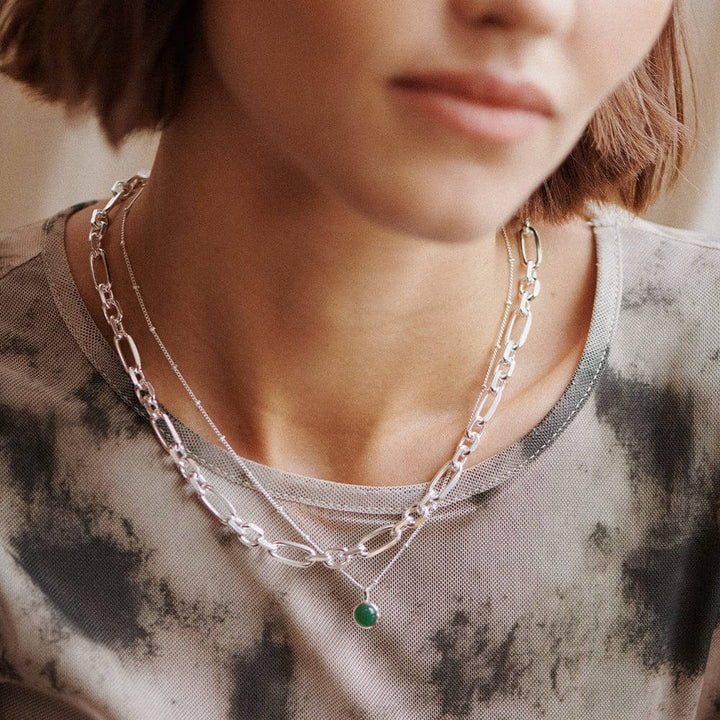 Daisy London Sterling Silver Green Aventurine Confidence Healing Stone Necklace image 3