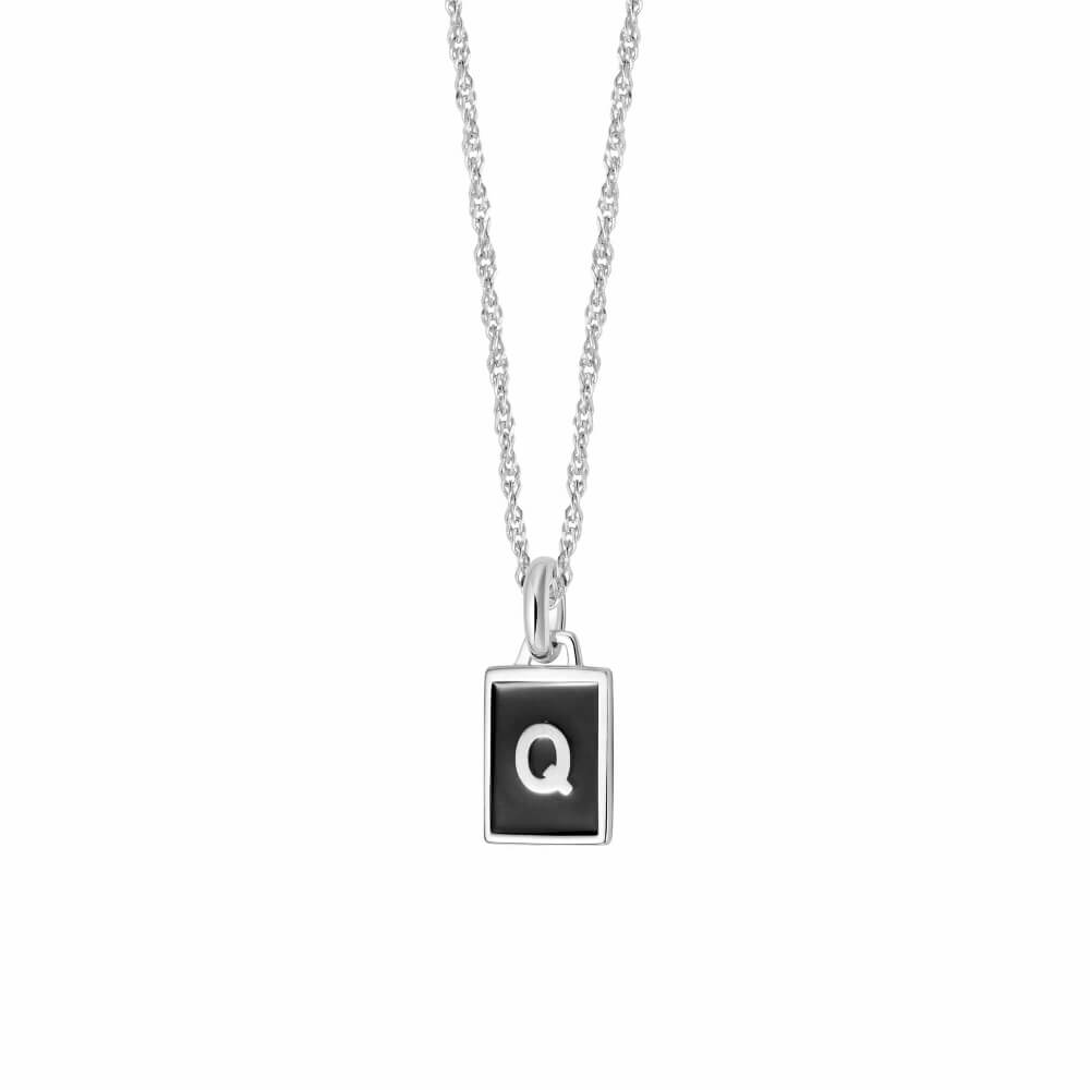 Daisy London Sterling Silver Letter Q Personalised Initial Necklace - MococoDaisy LondonBETQ_SLVNecklaces