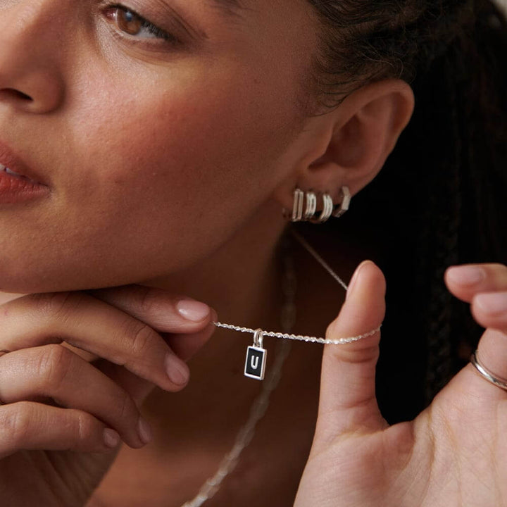 Daisy London Sterling Silver Letter U Personalised Initial Necklace - MococoDaisy LondonBETU_SLVNecklaces