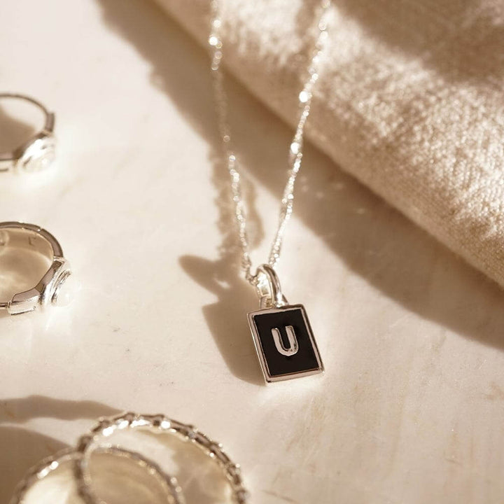 Daisy London Sterling Silver Letter U Personalised Initial Necklace - MococoDaisy LondonBETU_SLVNecklaces