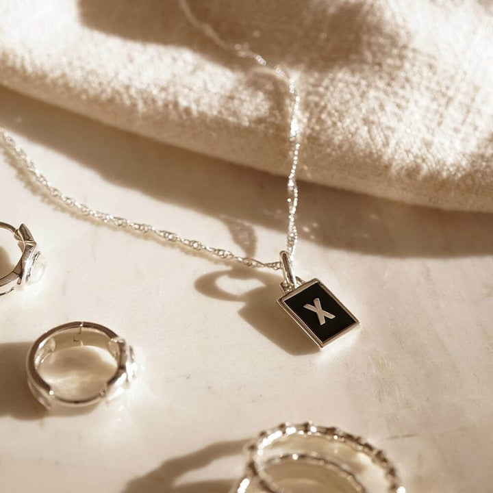 Daisy London Sterling Silver Letter X Personalised Initial Necklace - MococoDaisy LondonBETX_SLVNecklaces