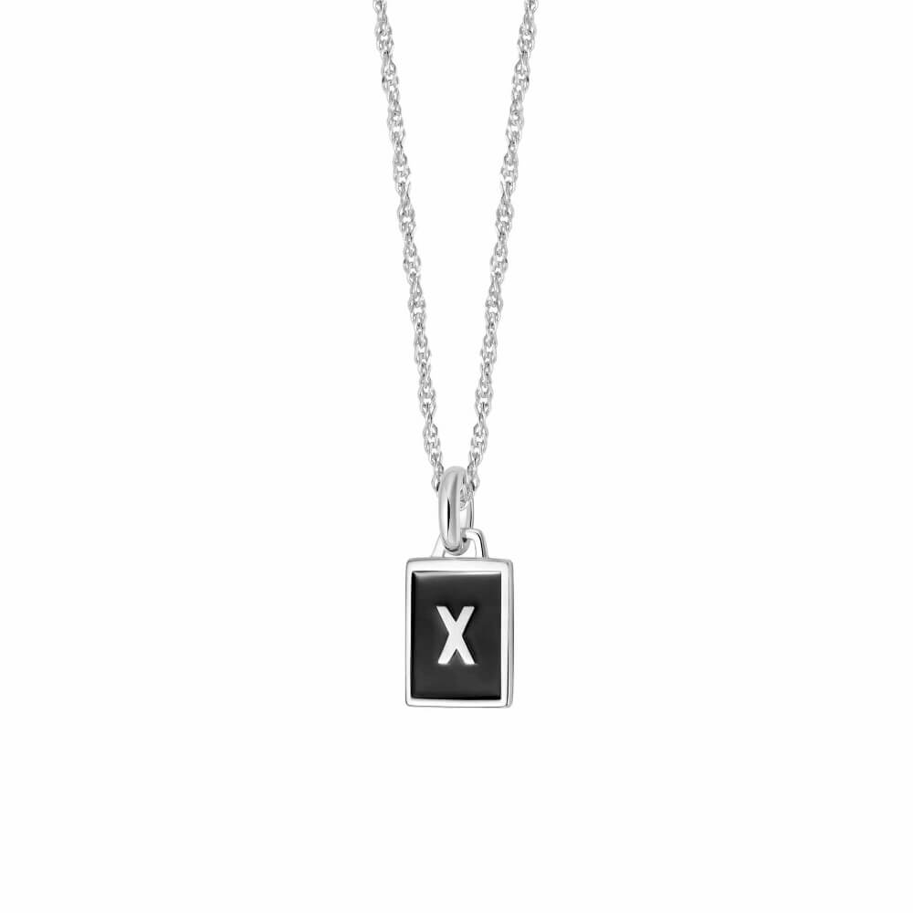 Daisy London Sterling Silver Letter X Personalised Initial Necklace - MococoDaisy LondonBETX_SLVNecklaces
