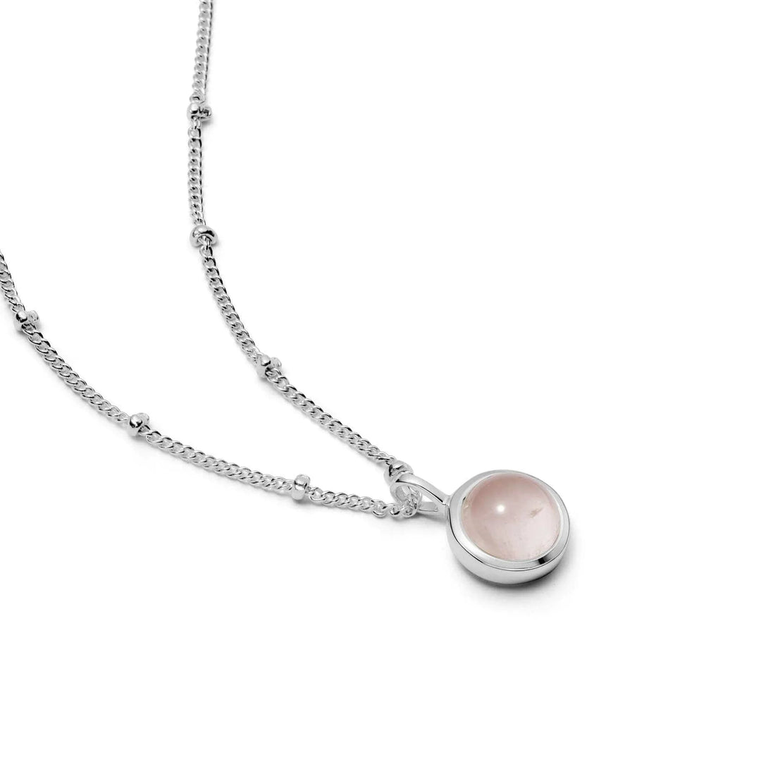 Daisy London Sterling Silver Rose Quartz Healing Stone Necklace - MococoDaisy LondonHN2005_SLV5056104102824Necklaces