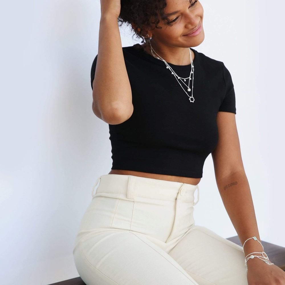 Daisy London Sterling Silver Stacked Twisted Rope & Bead Necklace - MococoDaisy LondonNB8004_SLV5056104106570Necklaces