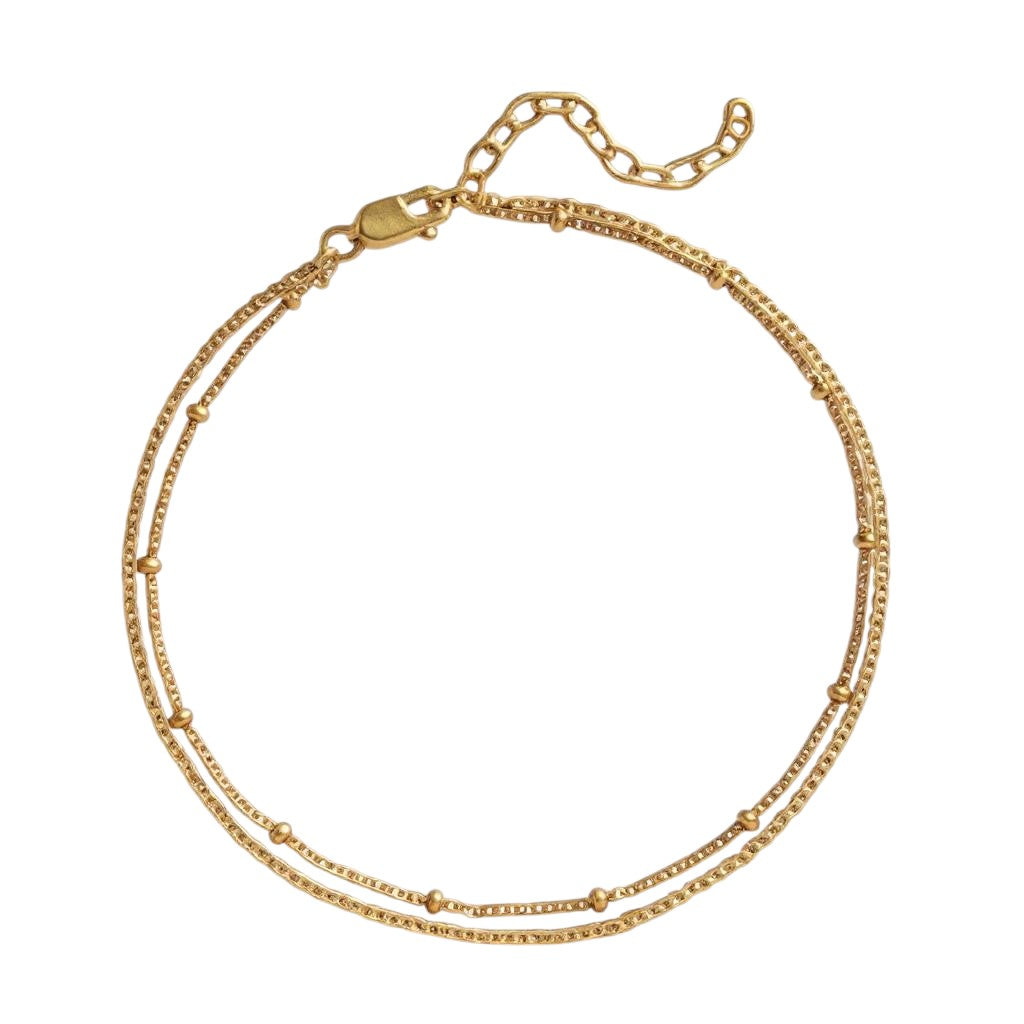 Mococo Essentials Gold Double Anklet