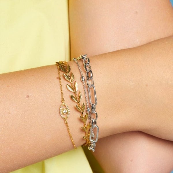 Hot Diamonds Gold Silver X TG Laurel Bracelet - YGP - MococoHot DiamondsDL6885055069055350Bracelets