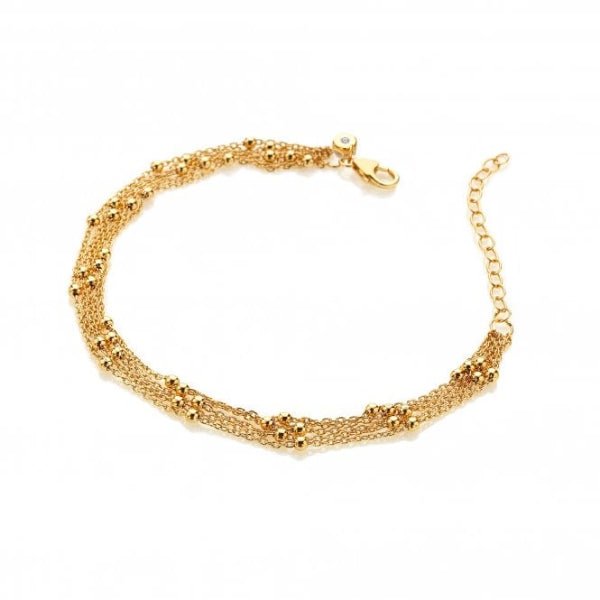 Hot Diamonds Gold Silver X TG Multi Strand Bead Bracelet - MococoHot DiamondsDL6915055069055565Bracelets
