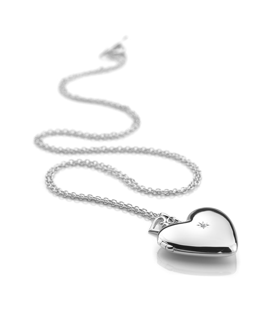 Hot Diamonds Silver Confident Heart Locket Necklace - MococoHot DiamondsDP132Necklaces