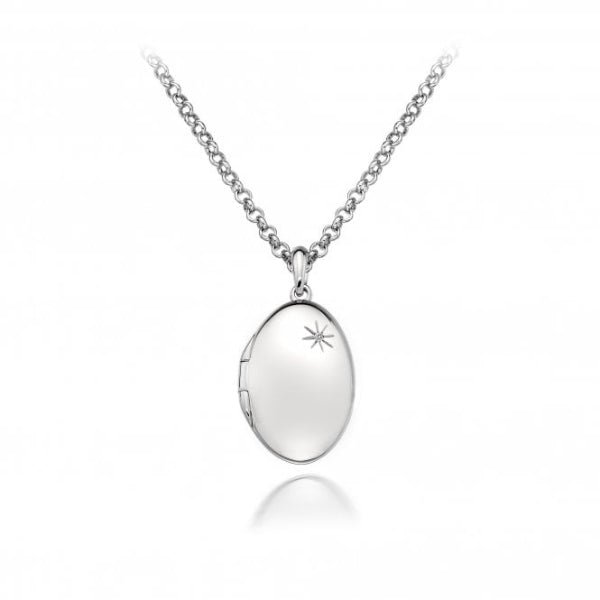 Hot Diamonds Silver Confident Oval Locket Pendant - MococoHot DiamondsDP4935055069008707Necklaces