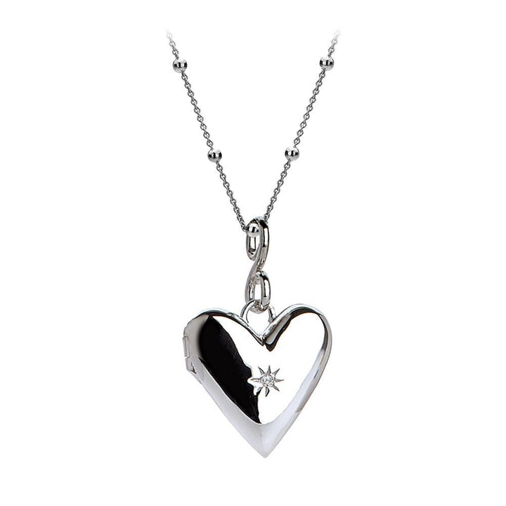 Hot Diamonds Silver Confident Small Heart Locket Necklace - MococoHot DiamondsDP142Necklaces