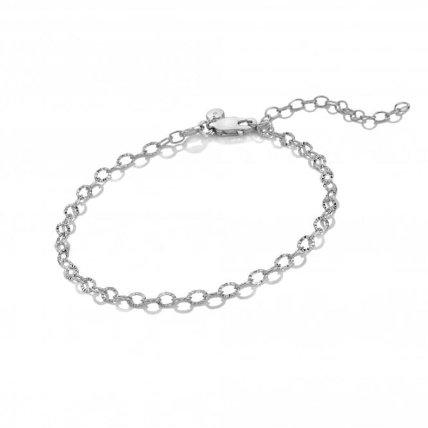 Hot Diamonds Silver Cut Oval Bracelet – Mococo