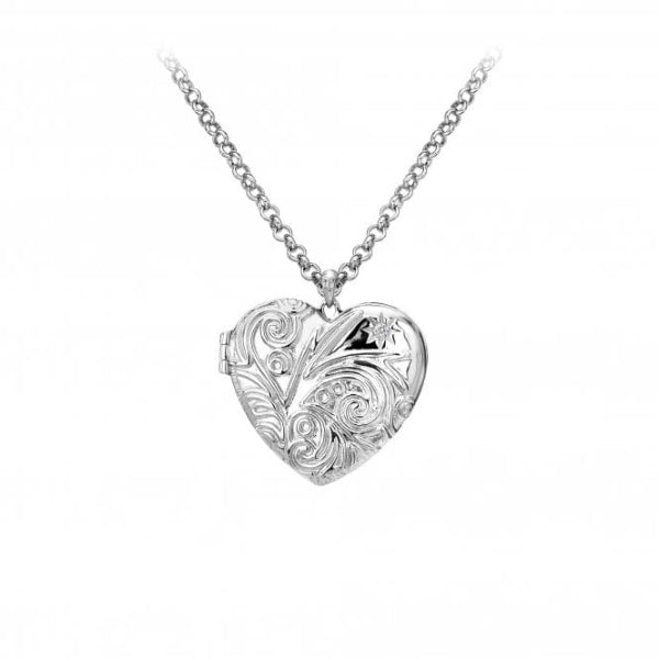 Hot Diamonds Silver Engraved Heart Locket - MococoHot DiamondsDP7725055069042879Necklaces