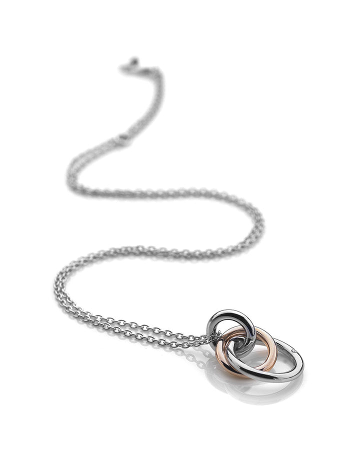 Hot Diamonds Silver Eternal Pendant Necklace With Rose Gold Accents - MococoHot DiamondsDP373Necklaces