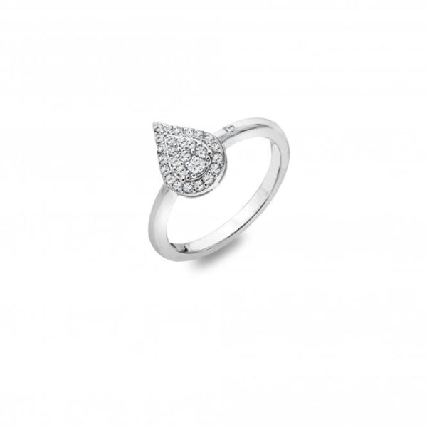 Hot Diamonds Silver Glimmer White Topaz Ring - MococoHot DiamondsDR255/K5055069050188Rings